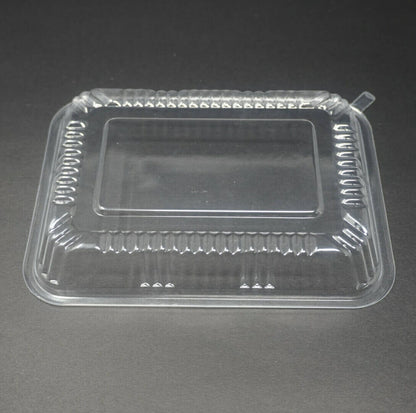 807 Rectangular Black Plastic Lunch Box Set 6 1/2" X 4" X 1 3/8" - 550/Case