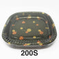 200S Square Flower Pattern Plastic Party Tray Set 12 1/2" X 12 1/2" X 1 5/8" - 60/Case