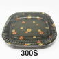300S Square Flower Pattern Plastic Party Tray Set 13 3/8" X 13 3/8" X 1 5/8" - 60/Case