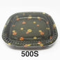 500S Square Flower Pattern Plastic Party Tray Set 16 1/8" X 16 1/8" X 1 5/8" - 60/Case