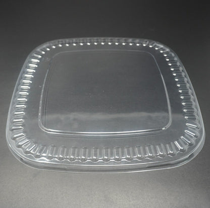 500S Square Flower Pattern Plastic Party Tray Set 16 1/8" X 16 1/8" X 1 5/8" - 60/Case