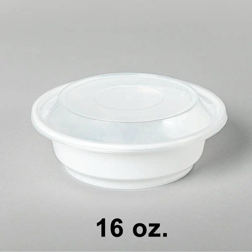 APC 718 16 oz. white round plastic container set product view
