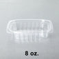 Dart 8 oz. Rectangular Clear Plastic Container Base (C8DER) (Not Combo) -  1008/Case