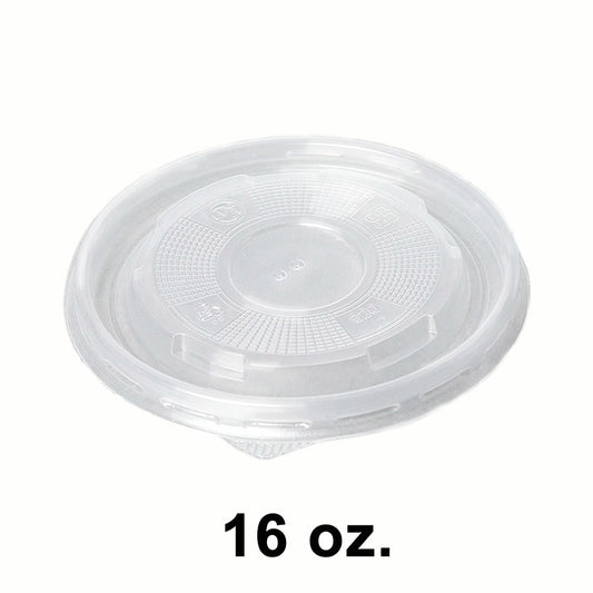 圆形透明塑料盖，适用于 16 盎司汤容器 (520) - 1000/箱
