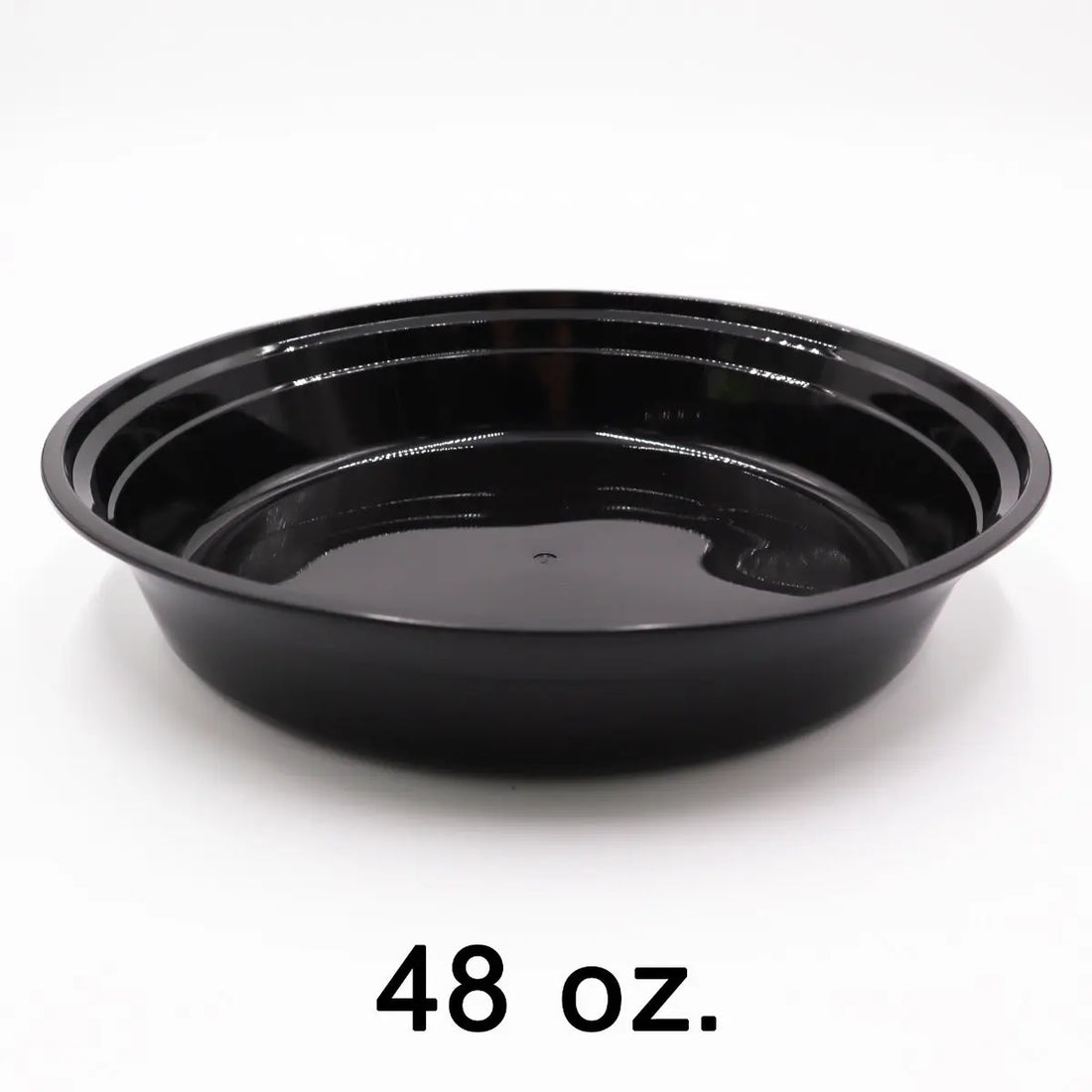 SUPERWIN 948 48 oz. black round plastic container set product view