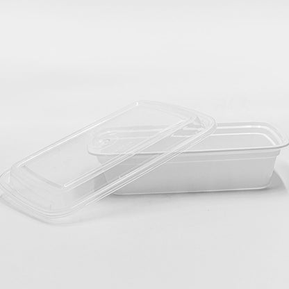Rectangular White Plastic Container Set 38 oz. (888) - 150/Case