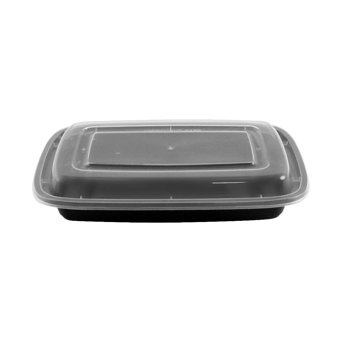 16 oz. Rectangular Black Plastic Container Set (8168) - 150/Case