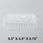 Rectangular Clear Plastic Lid For 1 lb. Aluminum Foil Steam Table Pan - 1000/Case