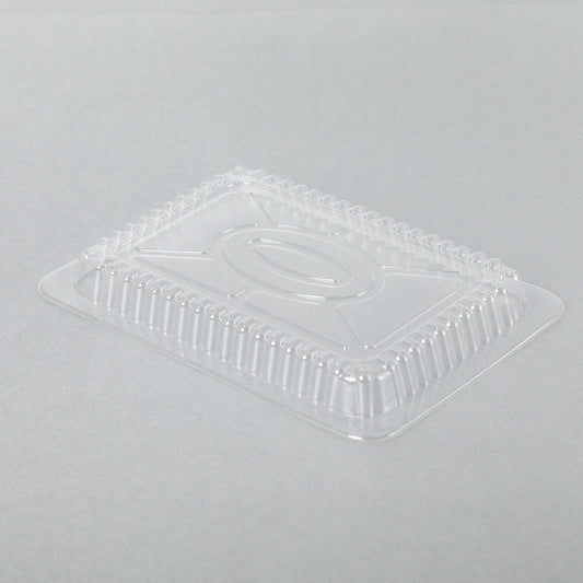 1.5-2.25磅铝箔蒸盘长方形透明塑料盖 - 500/箱