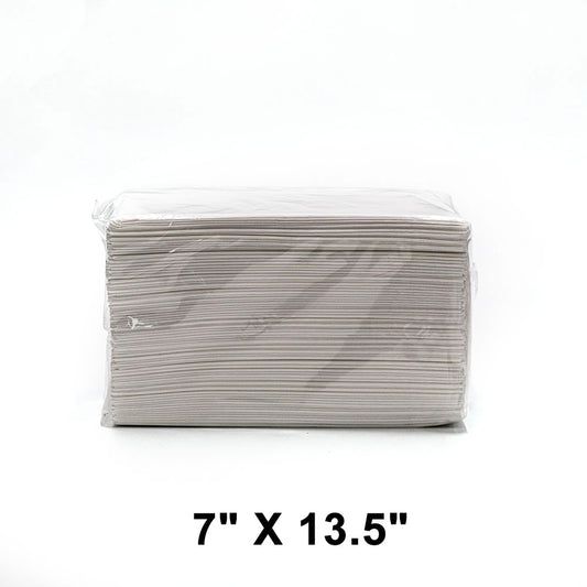 HW 7英寸 X 13.5英寸 白色高折叠餐巾 - 8000张/箱