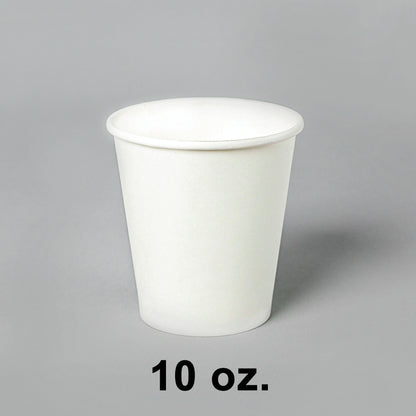 白色纸质咖啡杯 10 盎司 - 1000/箱