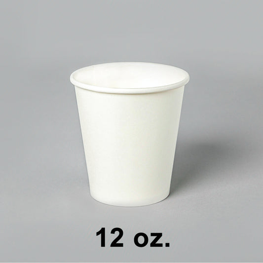 白色纸质咖啡杯 12 盎司 - 1000/箱