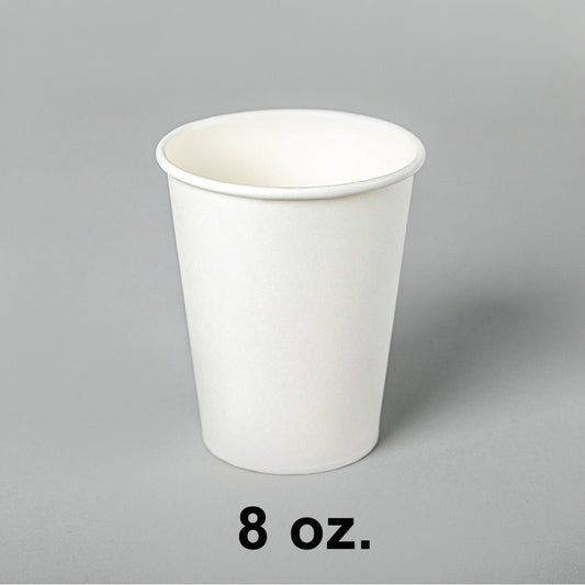 白色纸质咖啡杯 8 盎司 - 1000/箱