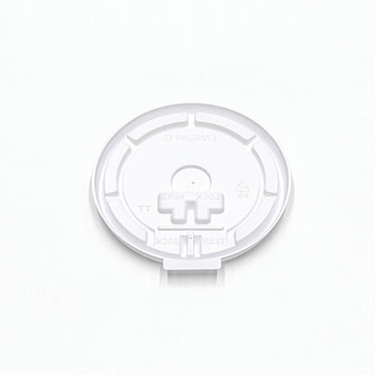 白色折叠塑料咖啡杯盖 10 至 24 盎司 - 1000/箱