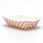 Rectangular Red Check Paper Food Tray 3 lb. - 500/Case