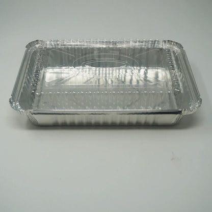 8.5" X 5 3/4" X 1" 1.5lbs. Oblong Shallow Aluminum Foil Pan 768/788 - 500/Case
