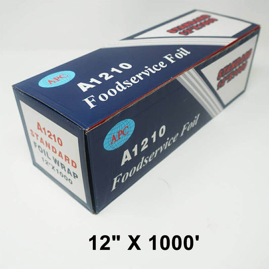12英寸 x 1000英尺食品服务标准铝箔卷，带锯齿切刀
