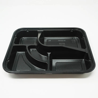 Disposable multi-compartment bento lunch box for Japanese cuisine and meal prep packaging