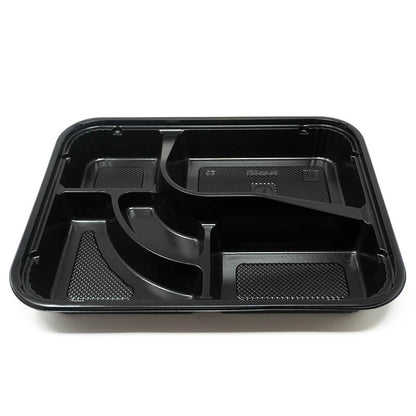 Disposable multi-compartment bento lunch box for Japanese cuisine and meal prep packaging