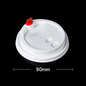 90 PP White Injection Lid with Red Heart Stopper- 1,000pieces/case