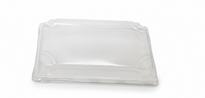 G-07 Rectangular Plastic Sushi Tray Container Sets 8 3/4" X 5 3/8"X 1 7/8"  - 400 sets/Case