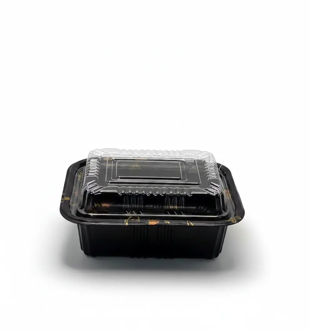 G-805 black patterned lunch box set product view