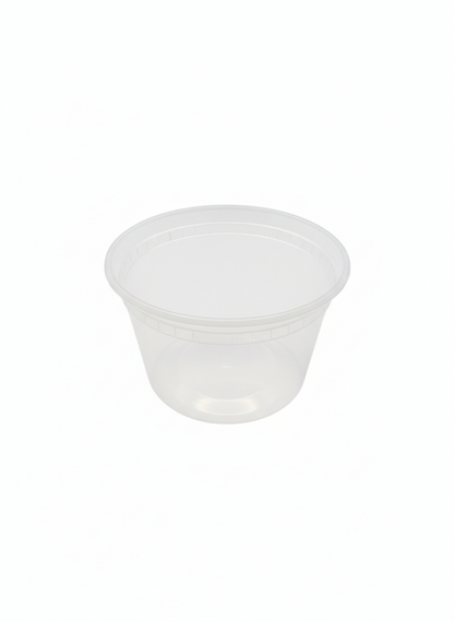 White plastic cup on a white background