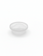 Clear plastic container on a white background