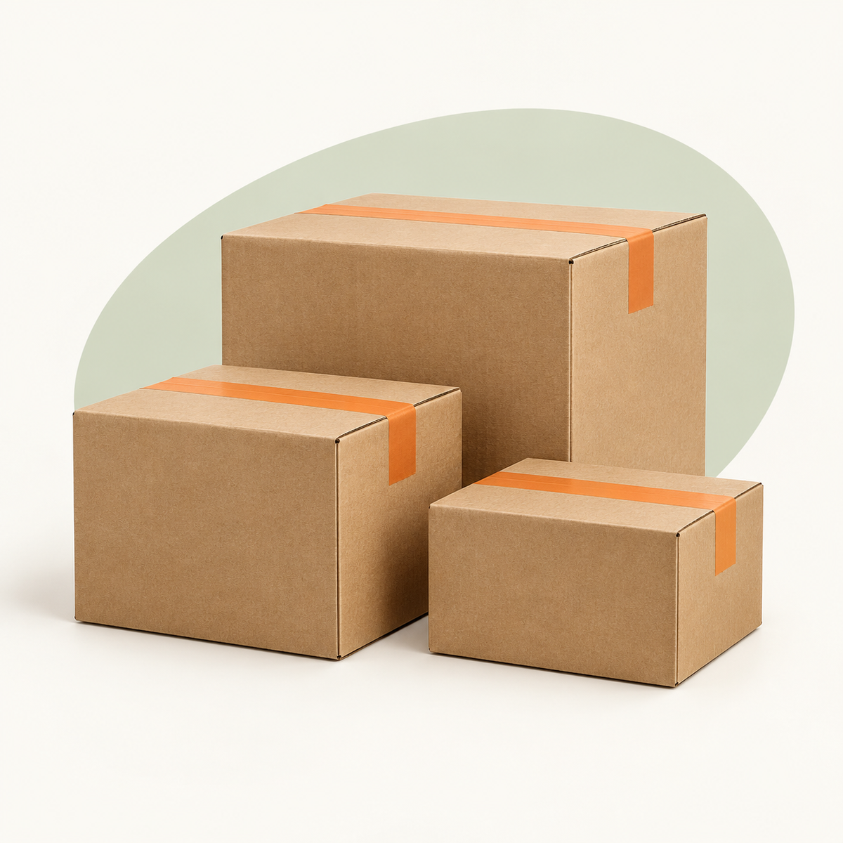 Illustrative unbranded shipping cartons