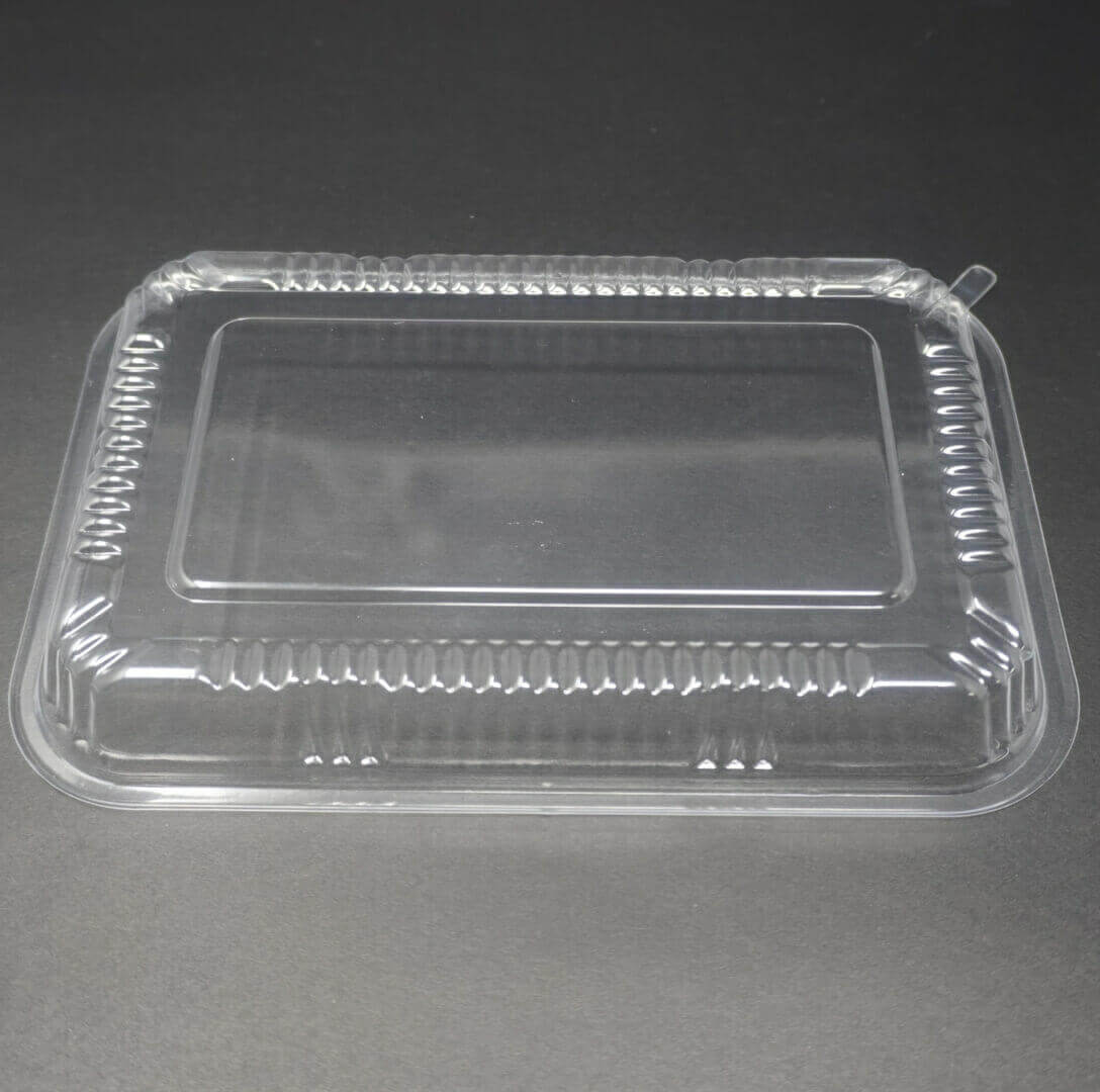 820 Rectangular Black Plastic Lunch Box Set 8 3/8" X 5 3/4" X 1 3/8" - 400/Case