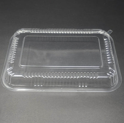 820 Rectangular Black Plastic Lunch Box Set 8 3/8" X 5 3/4" X 1 3/8" - 400/Case