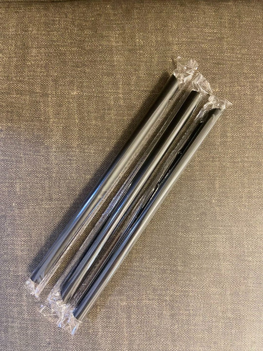 独立包装黑色大号吸管 - 2000支/箱