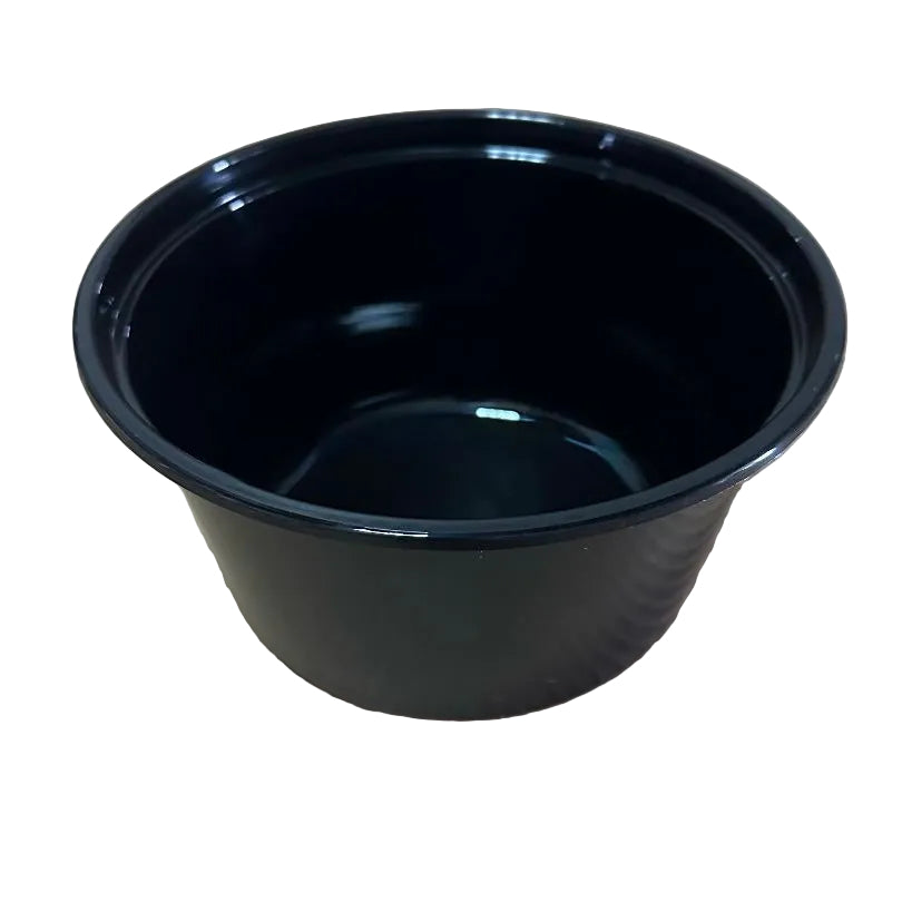 Black plastic noodle container base