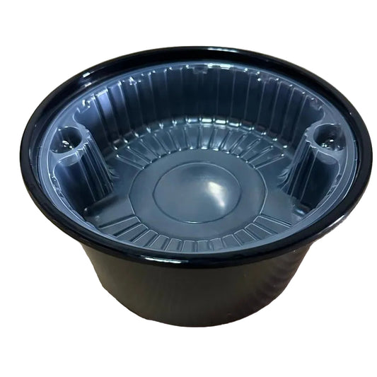 Black noodle bowl with insert tray
