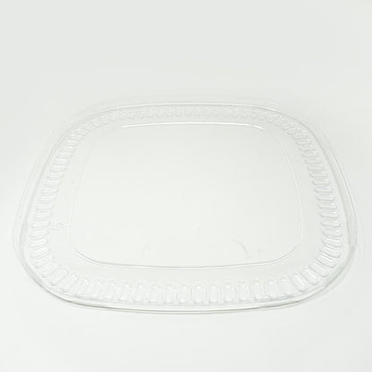 500S Square Flower Pattern Plastic Party Tray Set 16 1/8" X 16 1/8" X 1 5/8" - 60/Case